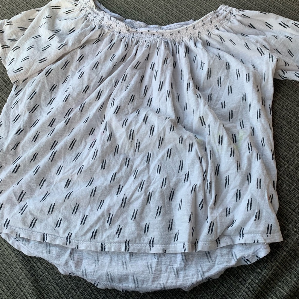 White Patterned Tee